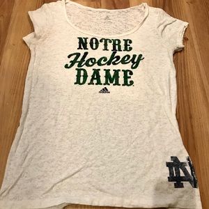 Adidas University of Notre Dame Hockey T-shirt.